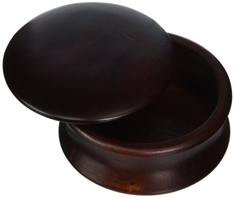 Kingsley Shave Soap Bowl with Lid Dark Wood - Image 3