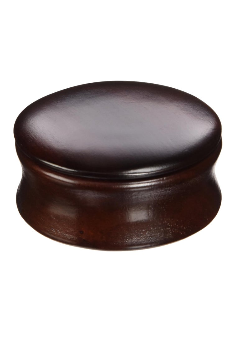 Kingsley Kingsley Shave Soap Bowl with Lid Dark Wood  - Image 1