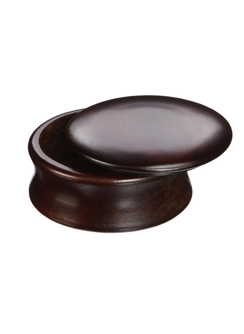 Kingsley Kingsley Shave Soap Bowl with Lid Dark Wood  - Image 2
