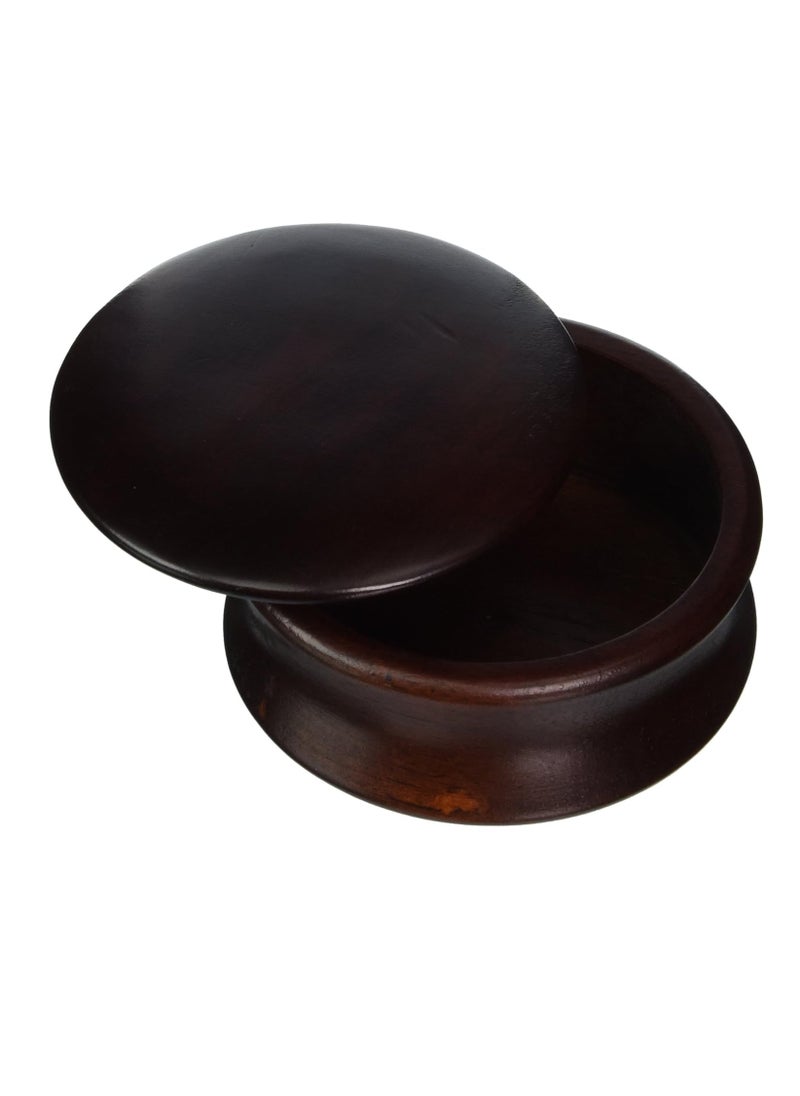 Kingsley Kingsley Shave Soap Bowl with Lid Dark Wood  - Image 3