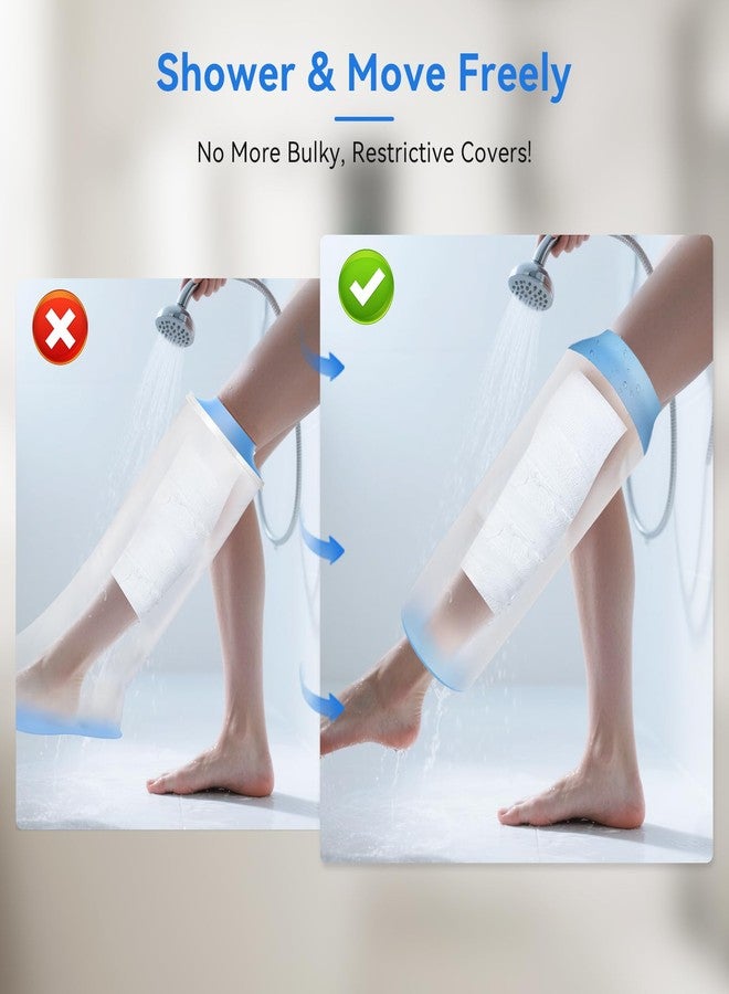 Zolife Knee Cast Cover for Shower Waterproof Bandage Cast Covers Protector for Knee Replacement Surgery, Wound, Burns Watertight Protection Reusable - Image 5