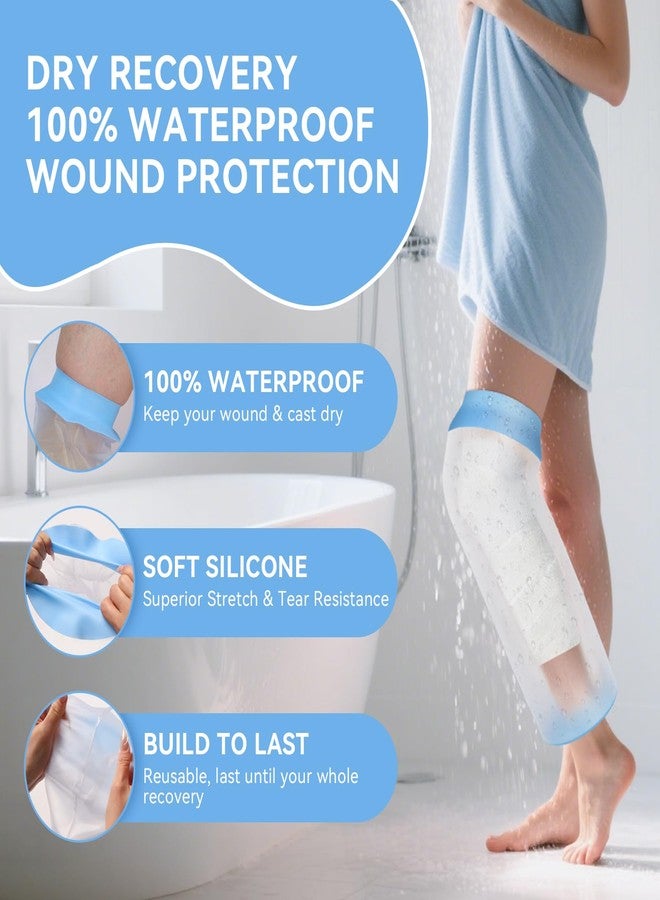 Zolife Knee Cast Cover for Shower Waterproof Bandage Cast Covers Protector for Knee Replacement Surgery, Wound, Burns Watertight Protection Reusable - Image 4