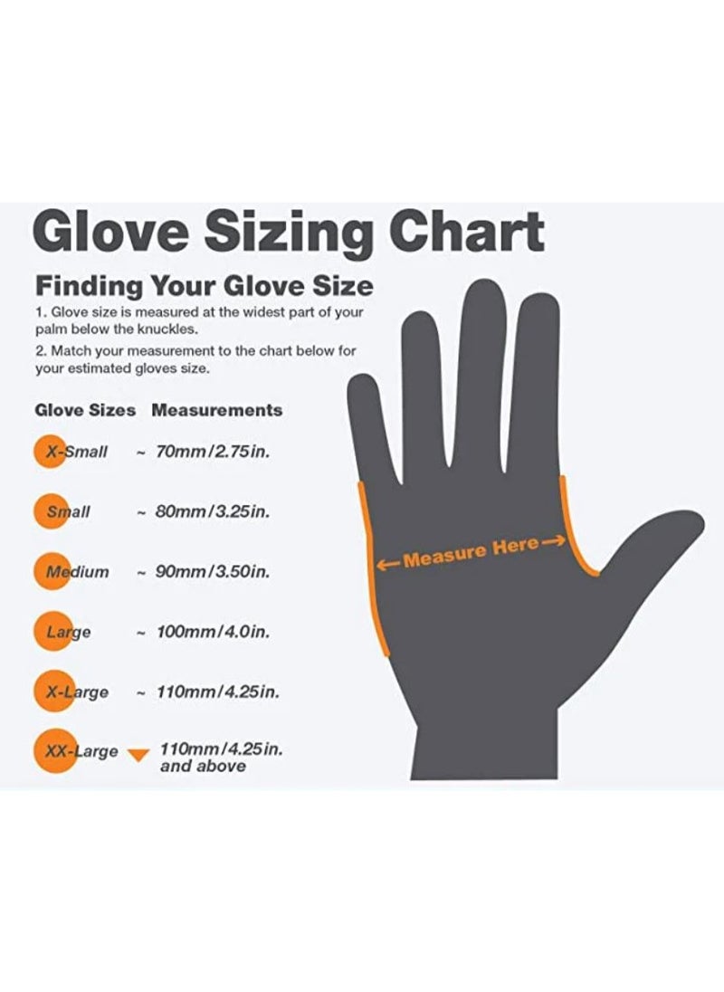 Generic (Large) Nitrile Exam Disposable Gloves, Powder Free, Latex Free, Best for Restaurant, Saloon, Kitchen, Cleaning, Food Prep (100 pieces x 1 Pack) (ME01135)  - Image 2