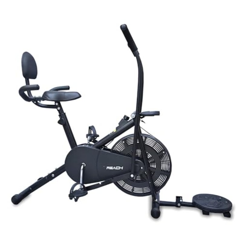 Air Bike Exercise Cycle With Moving Handles and Adjustable Cushioned Seat No-Cost EMI Available - Image 1