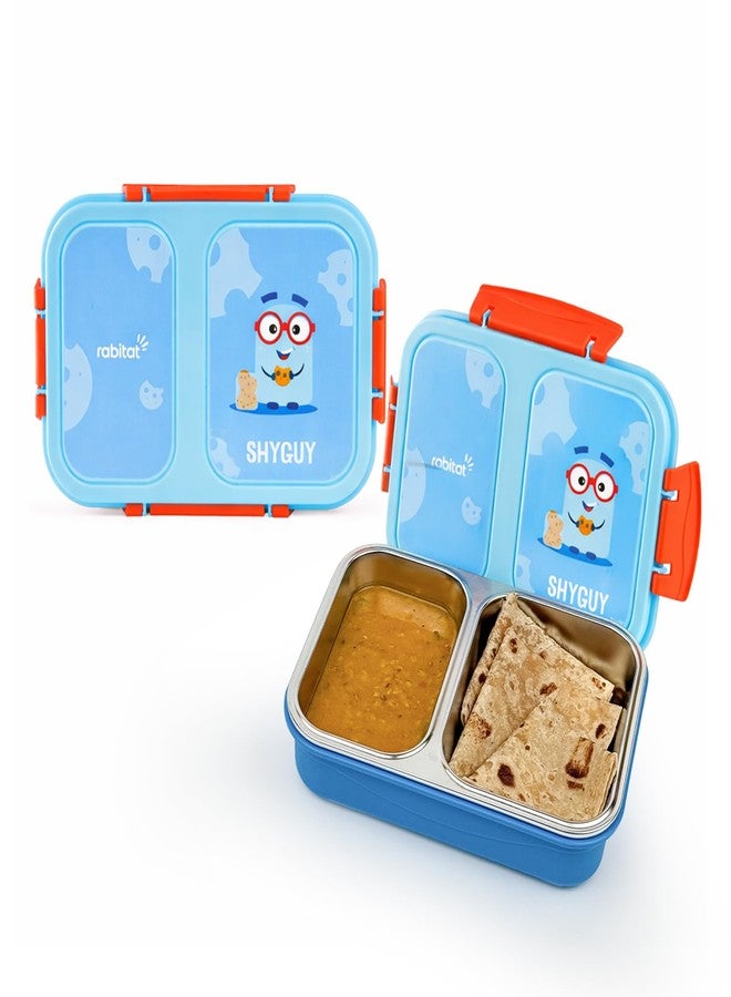 rabitat Yumzee Kids Lunch Box 750ml – Leakproof Stainless Steel Bento Tiffin for School, Boys & Girls | BPA-Free, Food-Grade Steel, Easy-Open Lock | 2-Year Brand Warranty | Shyguy - Image 1