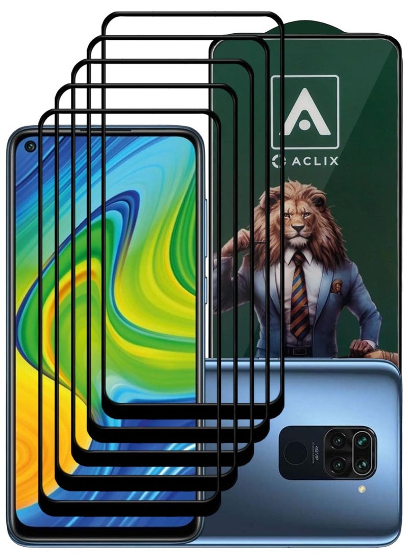 ACLIX 5 Pieces Antistatic ESD Dustproof Premium Quality High Definition Tempered Glass Screen Protector Designed For Xiaomi Redmi Note 9 - Image 1