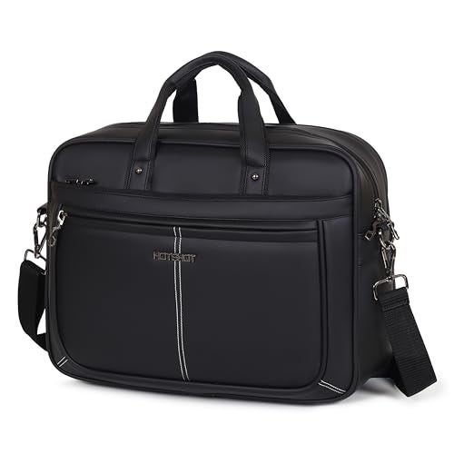 HOT SHOT EXECUTIVE_2001|LEATHER MESSANGER BAG|LAPTOP MESSANGER BAG|LAPTOP SLING BAG|OFFICE BAG|SHOULDER BAG|15.6 INCH|WATER RESISTANT |20 L LAPTOP BAG FOR MEN & WOMEN - Image 1