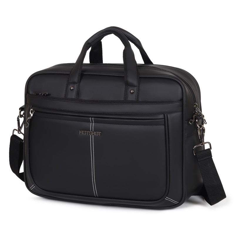 HOT SHOT EXECUTIVE_2001|LEATHER MESSANGER BAG|LAPTOP MESSANGER BAG|LAPTOP SLING BAG|OFFICE BAG|SHOULDER BAG|15.6 INCH|WATER RESISTANT |20 L LAPTOP BAG FOR MEN & WOMEN - Image 5