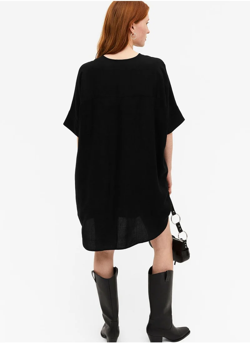 MONKI Button Detail Shirt Dress