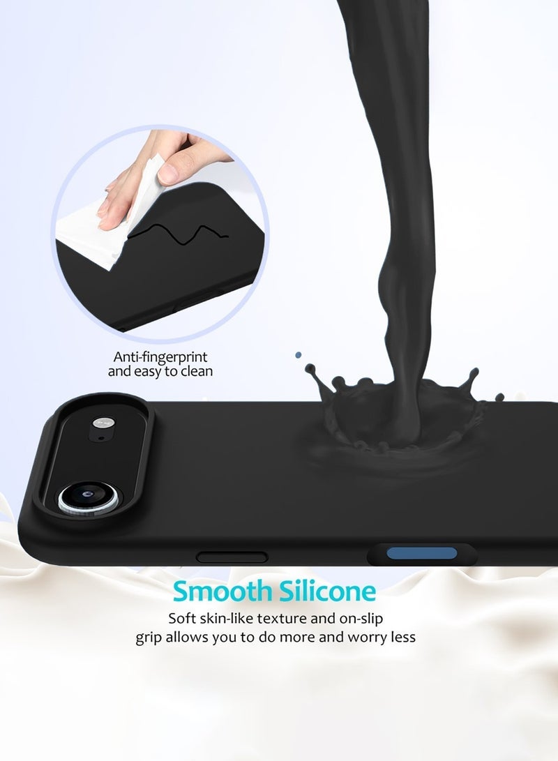 ELTRAZONE Premium Soft Liquid Silicone Case Cover for Apple iPhone 17 Air 5G (2025 Model) – Shockproof, Slim Fit, Anti-Scratch, Full Body Protective Phone Case – Black (MCRPSN) - Image 3