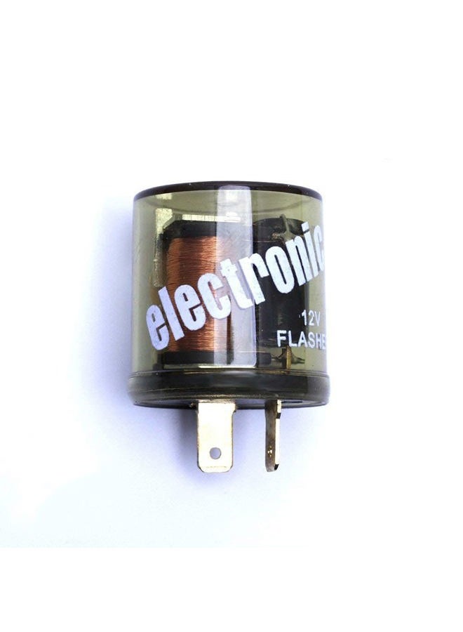 VOFONO 12V Heavy Duty 2 Pin Compatible Electronic Fixed Flasher Turn Signal Flasher Relay - Image 1