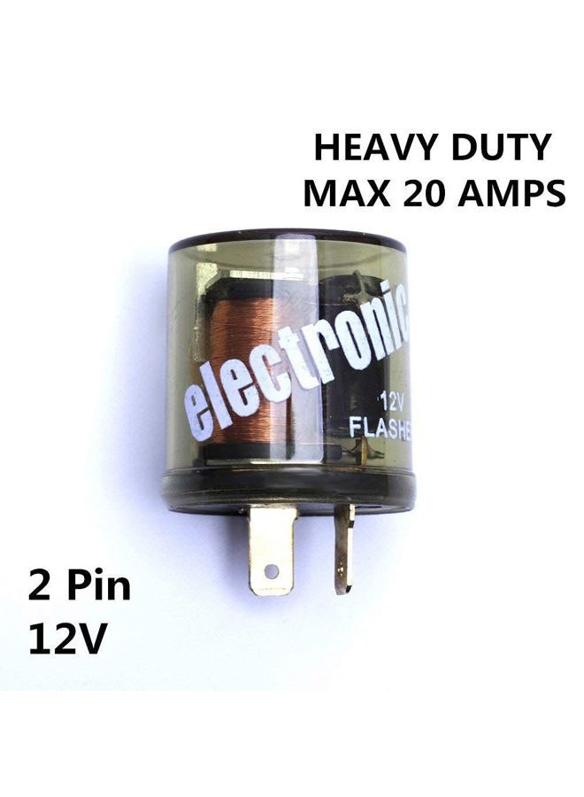 VOFONO 12V Heavy Duty 2 Pin Compatible Electronic Fixed Flasher Turn Signal Flasher Relay - Image 2