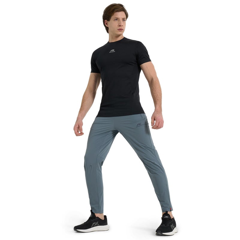Athlex Men's 2-Pack Protect Running Trousers – ATDRY Moisture-Wicking Fabric, Reflective Safety, Ergonomic Fit, Thermoregulation & Practical Design - Image 3