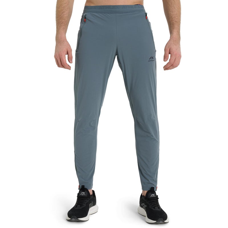 Athlex Men's 2-Pack Protect Running Trousers – ATDRY Moisture-Wicking Fabric, Reflective Safety, Ergonomic Fit, Thermoregulation & Practical Design - Image 4