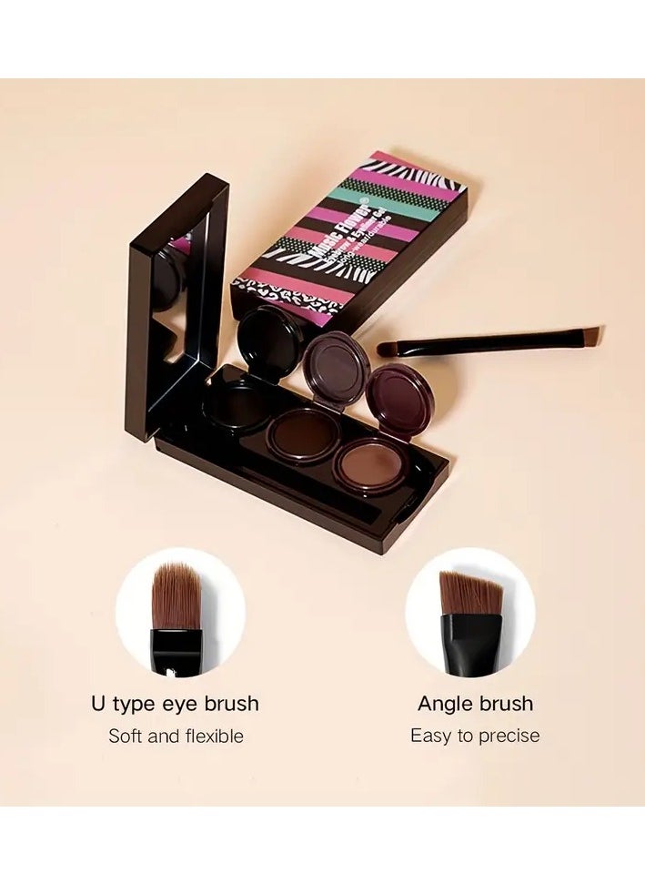 Music Flower 3 In 1 Long-Wearing Eyebrow Eyeliner Gel, Waterproof Eyeliner Cream With Brushe, High Pigmented Smudge Proof Eye Makeup Cream  - Image 5