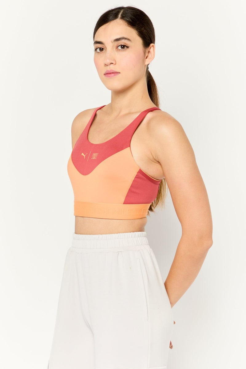 PUMA Puma x First Mile Women Brand Logo Padded Sports Bra, Pale - Image 3