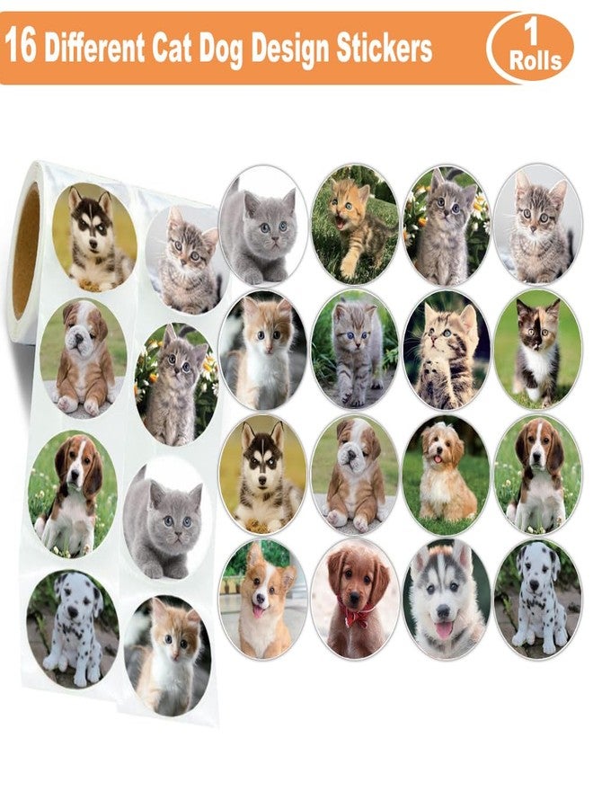 Hohamn 600 Pcs Puppy and Kitten Stickers for Kids Teachers 1.5 Inch 16 Styles Dog Cat Stickers for Kids Birthday Party School Reward Giveaways - Image 2