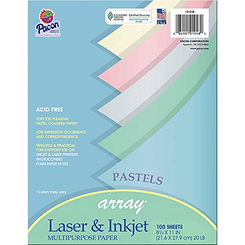 Pacon® Pastel Multipurpose Paper Array, 8-1/2" x 11", 100 Sheets Per Pack, 3 Packs - Image 2