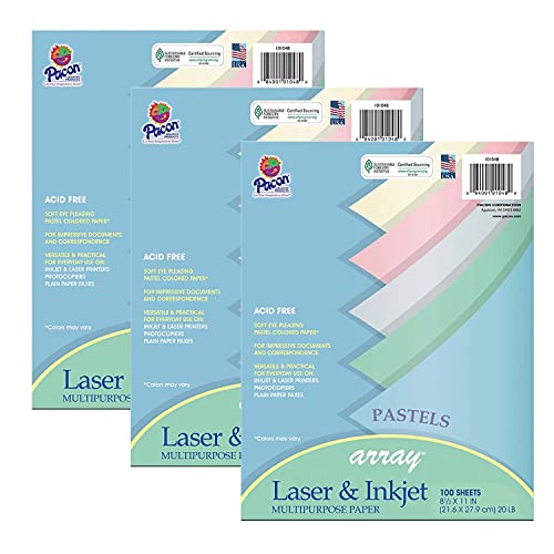 Pacon® Pastel Multipurpose Paper Array, 8-1/2" x 11", 100 Sheets Per Pack, 3 Packs - Image 3