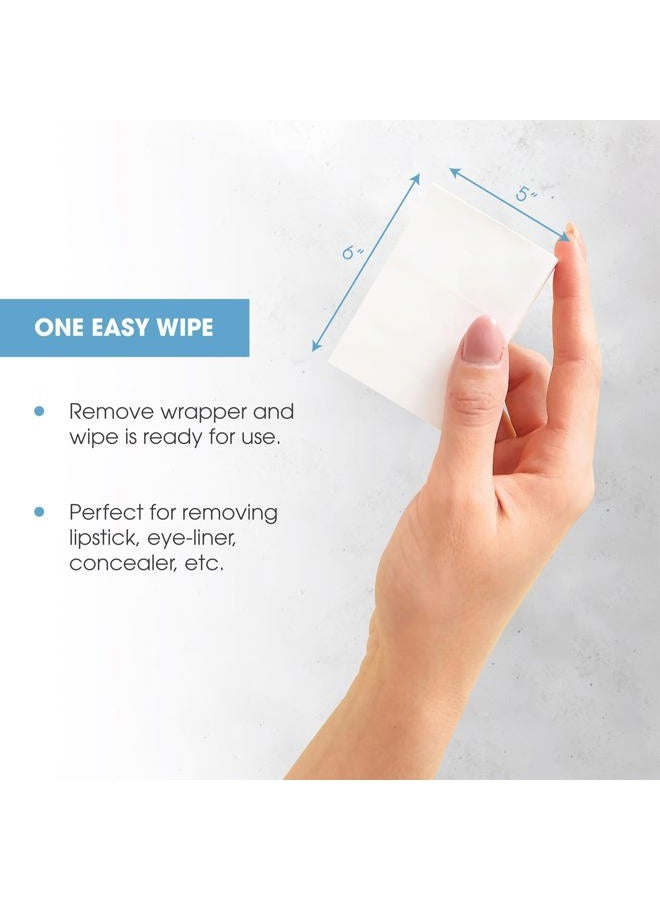 Diamond Wipes مناديل إزالة المكياج، مناديل تنظيف الوجه خالية من الكحول مع فيتامين E، علبة تحتوي على 50 مناديل وجه - Image 5