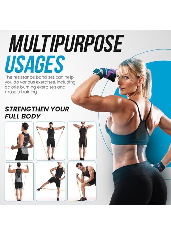 Generic - Portentom Exercise Band with 5 Different Levels Up to 150 lbs (68 kg), Ideal for TRX or Home Gym, Multi-Coloured - Image 1