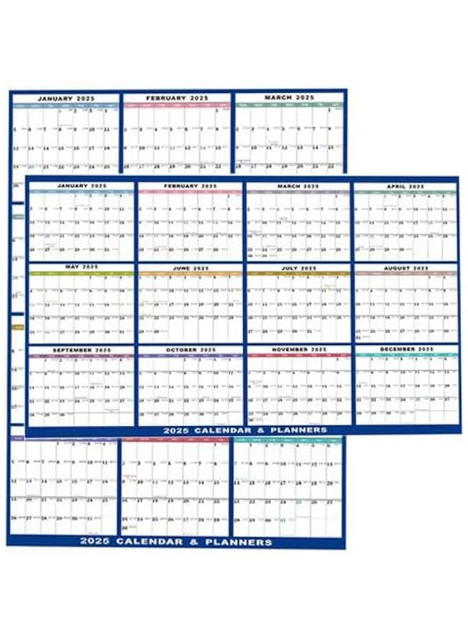 2025 Dry Erase Calendar For Wall, Erasable Whiteboard Calendar 2025 With 2 Pen, 24 X 36 Inch Monthly Wall Planner, Double-sided Dry Erase Board Calendar 2025 For Offices Home - Image 1