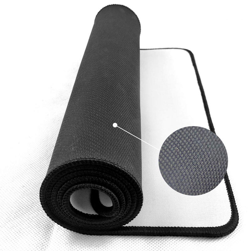 Qisan Large Gaming Mouse Pad Extended Size Mousepad for Computer Desktop PC Laptop 31.5"x11.8"x0.15" Keyboard Pad Desk Pad with Anti-Slip Rubber Base | Large Desk Mat for Keyboard and Mouse-White - Image 4
