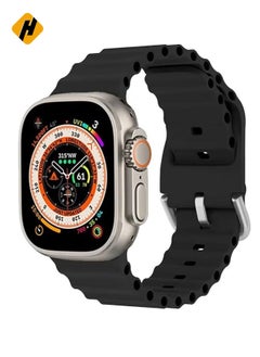 "Apple Watch Ocean Band – Adjustable Soft Silicone Sport Band, Breathable Wristband for 49mm to 38mm, Compatible with Series Ultra and All Models"