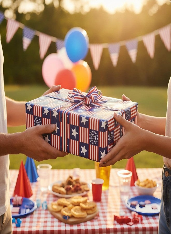 IRCOR America 250 Gift Wrapping Paper America 250 Decorations 4th Of July USA 250th Anniversary Wrapping Sheets For America’S 250th Birthday Independence Day Veterans Events Party Supplies - Image 5