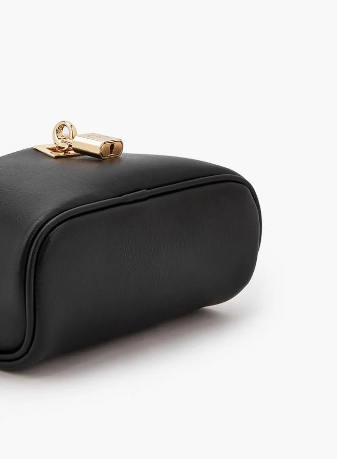 Celeste BLACK Solid Crossbody Bag With Padlock Accent for Women | Best Price UAE