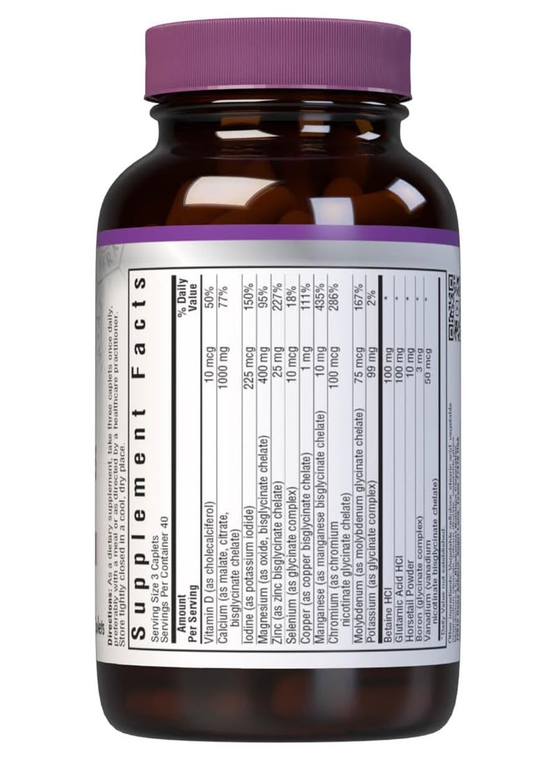 Bluebonnet Nutrition High Potency Chelated Multiminerals Ironfree 120 Caplets 40 Servings - Image 2