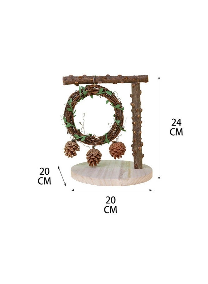 general Sichuan Pepper Solid Wood Parrot Stand Pet Bird Toy Supplies Parrot Training Station Balances Practicality and Interactivity - Image 4
