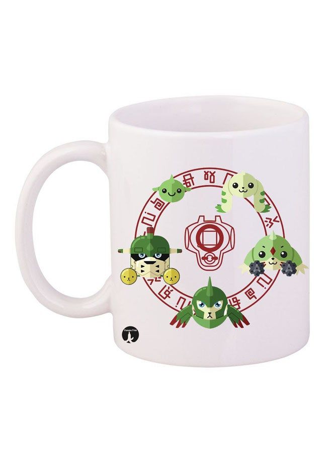 RKN Digi mon Printed Mug White Green Red 11ounce - Image 2