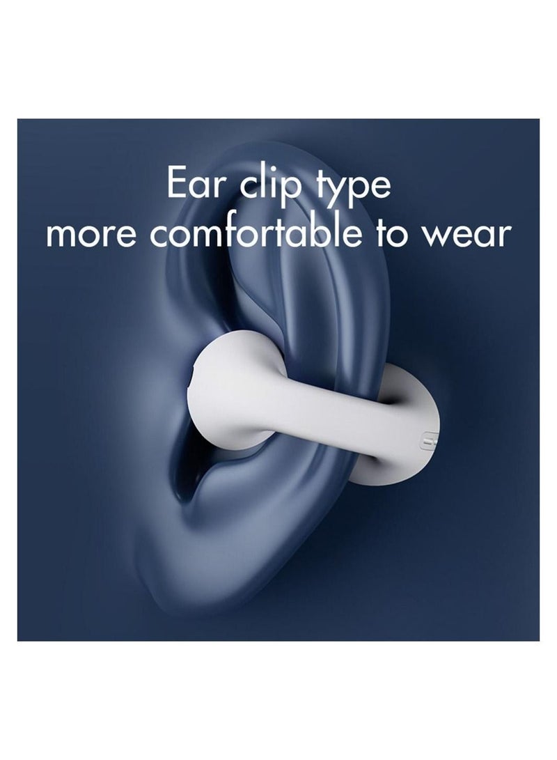 TW01 Sound Earcuffs Upgrade Plus Earring Wireless Bluetooth Earphones TWS Ear Hook Headset Sport Earbuds -White