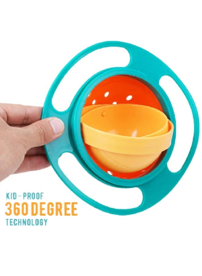 Universal Gyro Bowl 360 Rotate Spill-Proof Baby Feeding Dish Cute Baby Gyro Bowl Children's Baby Tableware baby gyro bowl - Image 1