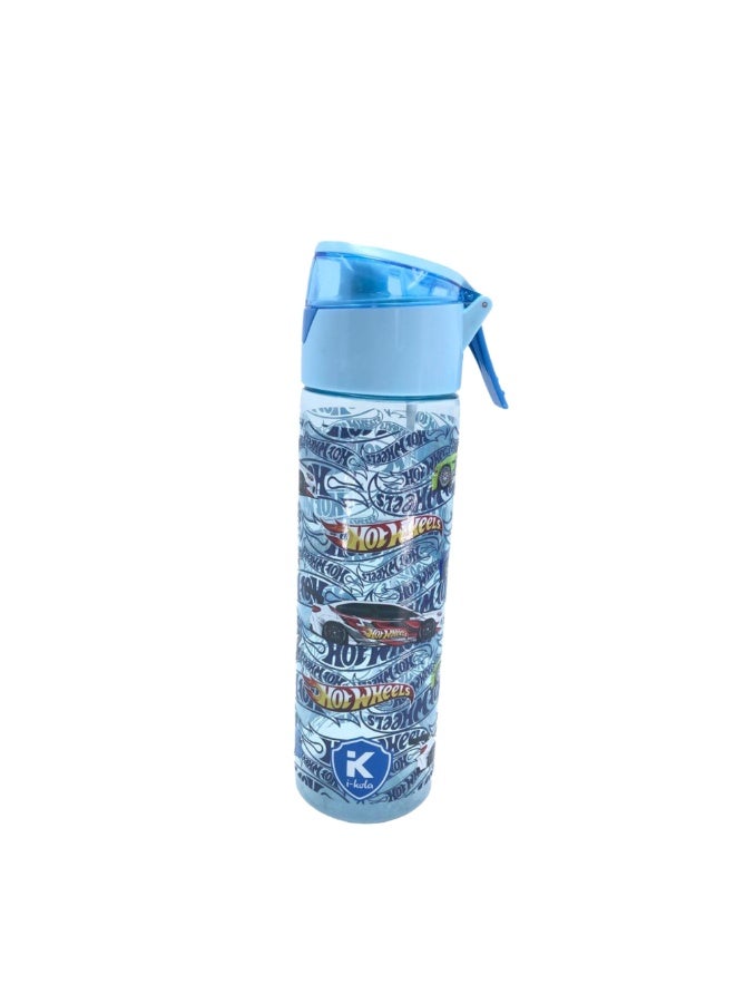 i-kola WHEEL LIGHT BLUE 750ML Kids Water Bottle for School | BPA-Free Plastic Water Bottle for Boys & Girls | Leakproof, Unbreakable, Easy to Drink (TS-9214 B 2) - Image 2