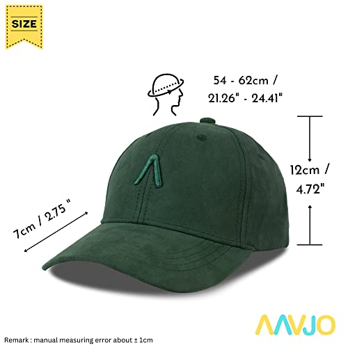 Aavjo Unisex Faux Suede Baseball Adjustable Cap for Men Women (Green) - Image 2