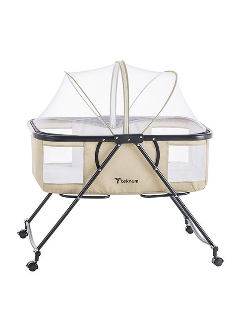 3-In-1 Baby Cot/Cradle w/ Mosquito net And Wheels – Ivory