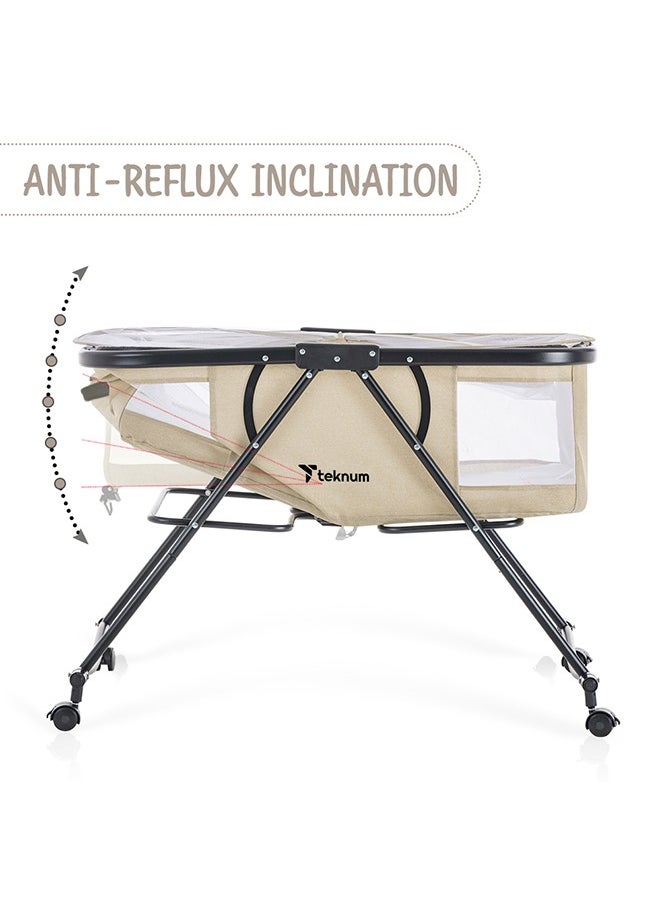 3-In-1 Baby Cot/Cradle w/ Mosquito net And Wheels – Ivory