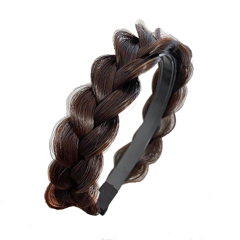 XXFBJNMD Nonslip headbands 3 strands Synthetic Hair Plaited Headbands Braid With Teeth Hair Band Accessories Messy Vintage Braid Headbands for Wedding Party Dating Dinner Ladies and Girls - Image 3