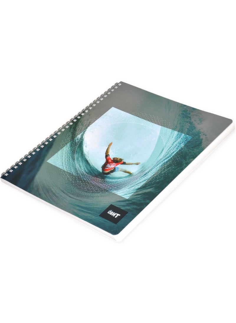 FIS LIGHT Pack of 10 Design Spiral Soft Cover Notebook,With Border,10X8 Inches (25.4 X 20.32 Cm) 80 Sheets -LINB108801613S - Image 4