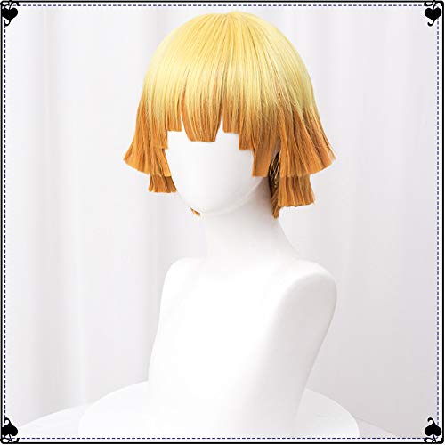 LABEAUTÉ Zenitsu Anime Short Cosplay Wig Halloween Wig Character Cosplay Clothes for Demon Slayer: Kimetsu no Yaiba (Yellow Zenitsu) - Image 3