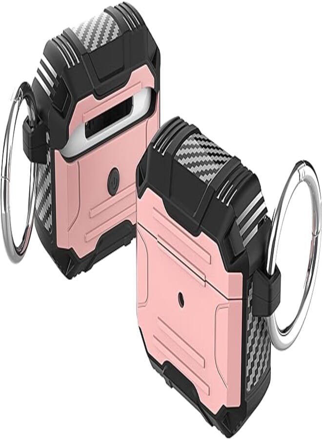 Compatible with AirPods 3 Case Cover (2021) | Full-Body Rugged Protective AirPods 3rd Generation Case TPU Shockproof Non-Slip airpod case with Keychain| Support Wireless Charging Case (Pink)