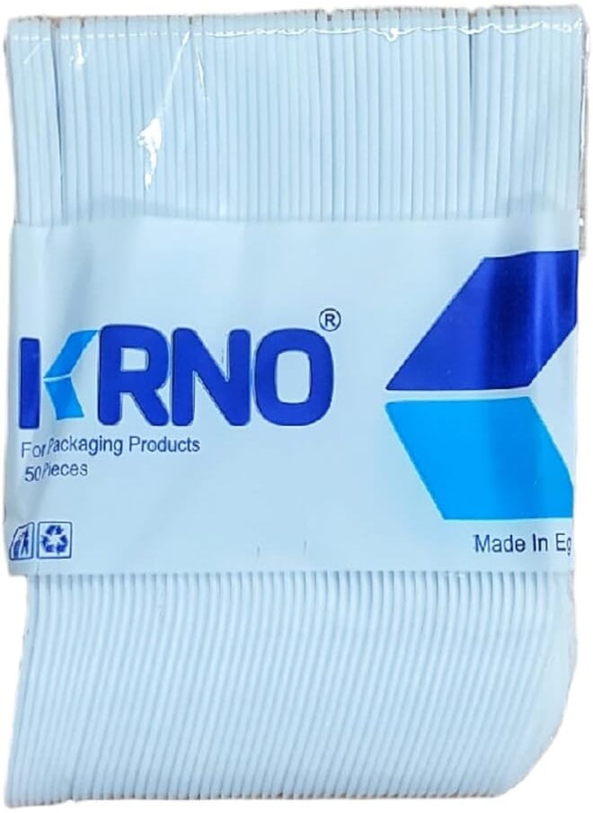 Generic Krno Disposable Heavy Duty Plastic Spoon Set Of (50pcs) - White 