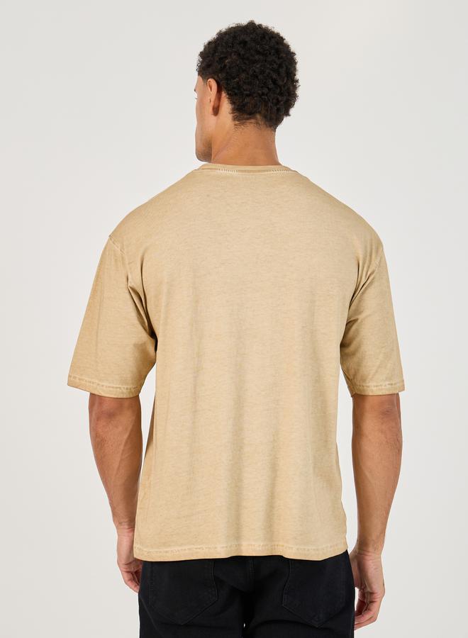 Styli Acid Washed Graphic Print Oversized T-Shirt - Image 4