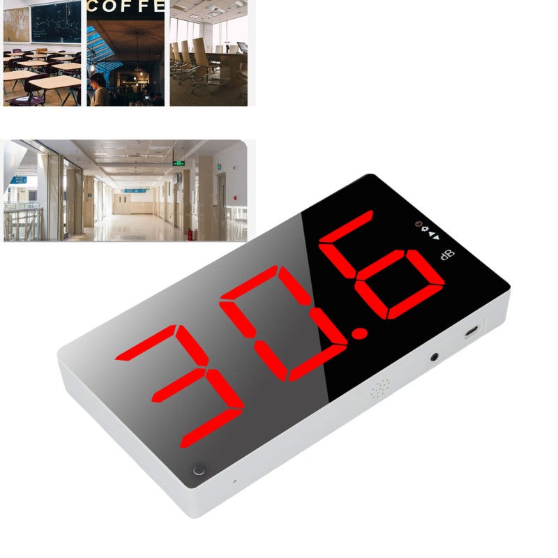 Digital Sound Level Meter 3.0 Inch HD Large LCD Screen Clear Bright Display - Wall Mount Design Advanced Alarm System Decibel Noise Meter for Bars, KTVs, Classrooms, Hospitals, Offices - Image 2
