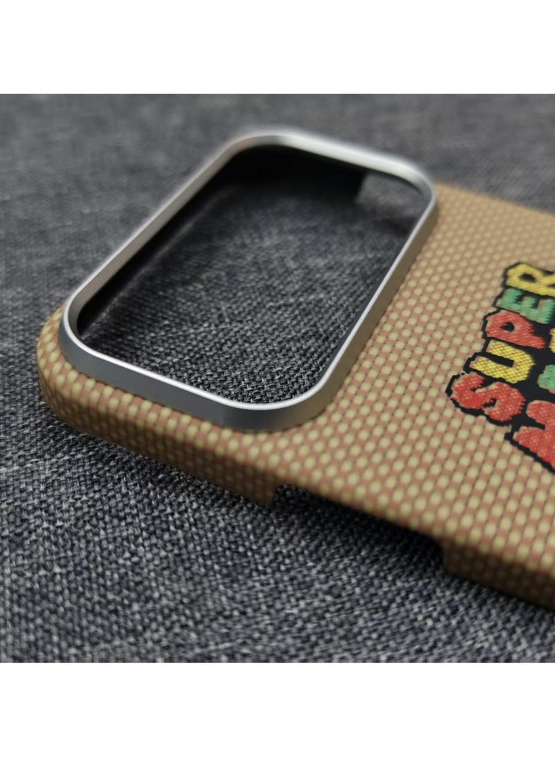 عام حافظة من ألياف كيفلر لأراميد لجهاز iPhone 17 Pro Max، غطاء هاتف فائق النحافة وخفيف الوزن مضاد للصدمات، غلاف واقٍ بنمط جرافيتي ماريو. - Image 3