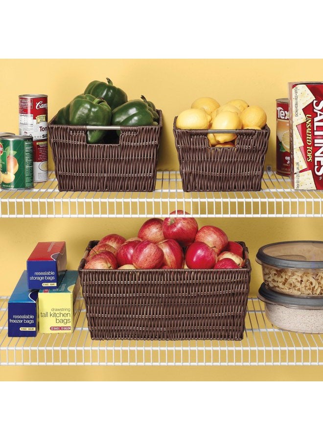 Whitmor Rattique Storage Tote Basket - Java 13W x 15D x 9.63H in. - Image 2