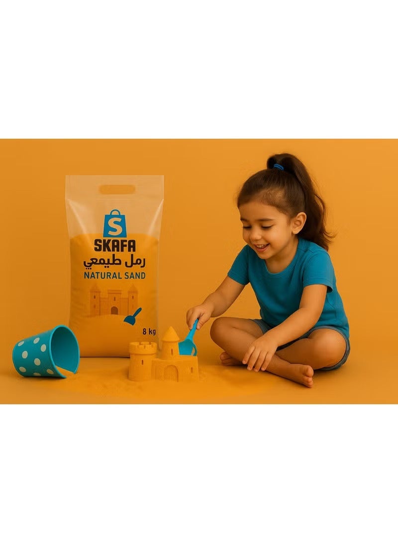 SKAFA Washed & Sterilized Natural Play Sand/Clay for Kids | 8kg Clean & Soft Sensory Sand for Indoor/Outdoor Fun | Castle Building & Creative Play Activities - Image 4