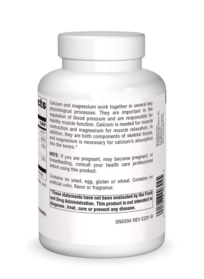 Source Naturals Source Naturals Calcium & Magnesium, Amino Acid Complex with Vitamin D-3, 300 MG - 250 Tablets  - Image 2